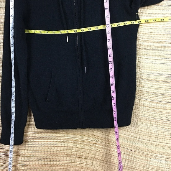 QUINCE Mongolian Cashmere Full-Zip Hoodie In Black Size M - Picture 13 of 13